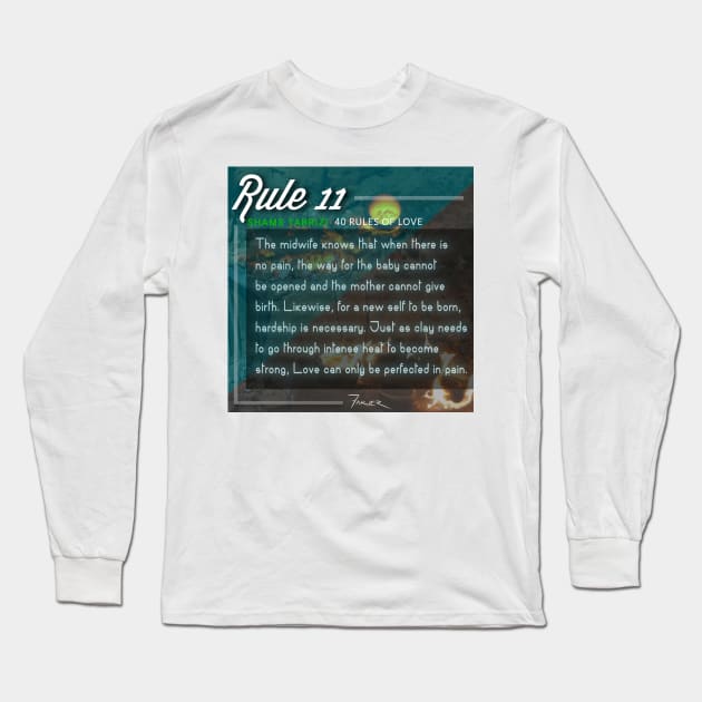 40 RULES OF LOVE - 11 Long Sleeve T-Shirt by Fitra Design